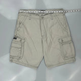 Lee Cargo Shorts - 36W 11L Beige Cotton