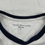 Tommy Hilfiger Striped T-Shirt - Medium White Cotton