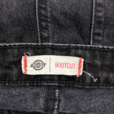 Dickies Boot Cut Jeans - 32W US 8 Black Cotton Blend