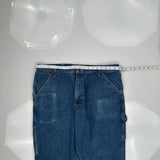 Wrangler Carpenter Pants - 38W 30L Blue Cotton
