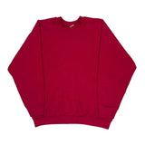 Made In USA 90S Blank Fruit Of The Loom Sweatshirt - Large Red Cotton Blend
