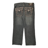 True Religion Contrast Stitch Jeans - 38W 31L Gray Cotton