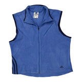 Adidas Fleece Vest - Large Blue Polyester
