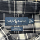 Blake Ralph Lauren Checked Shirt - Large Black & White Cotton