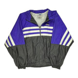 Adidas Striped Jacket - Large Block Colour Polyester