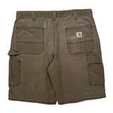Carhartt Cargo Carpenter Shorts - 36W 10L Brown Cotton