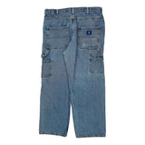 Big Mac Double Knee Carpenter Pants - 35W 30L Blue Cotton