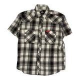 Dickies Checked Short Sleeve Shirt - Medium Multicoloured Cotton Blend