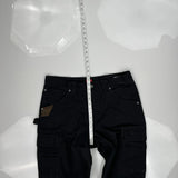 Wrangler Cargo Pants - 38W 31L Black Cotton Blend