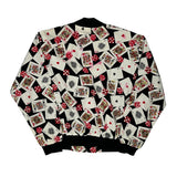 1980'S The Regal Graphic Bomber Jacket - XL White Polyester Blend