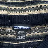Jantzen Striped Sweater - XL Black Acrylic