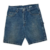 Wrangler Double Knee Denim Shorts - 36W 10L Blue Denim