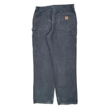 Carhartt Double Knee Carpenter Pants - 36W 34L Gray Cotton