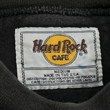 Hard Rock Cafe Spellout Sweatshirt - Medium Black Cotton Blend