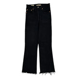 Levis Flared Jeans - 26W UK 6 Black Cotton