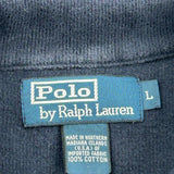 Polo By Ralph Lauren 1/4 Zip - Large Navy Cotton