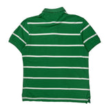 Tommy Hilfiger Striped Polo Shirt - Large Green Cotton