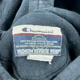Vintage Premium Reverse Weave Champion Hoodie - Small Black Cotton