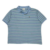 Lacoste Striped Polo Shirt - 2XL Blue Cotton