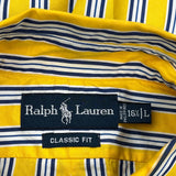 Ralph Lauren Striped Shirt - Large Blue Cotton