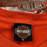 Appleton Wisconsin Harley Davidson Graphic T-Shirt - XL Orange Cotton