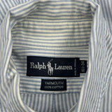 Ralph Lauren Striped Shirt - Large Blue Cotton