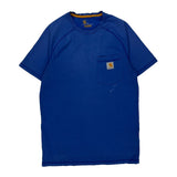 Carhartt T-Shirt - Small Blue Cotton