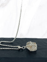 Sterling Silver Caged Quartz Pendant