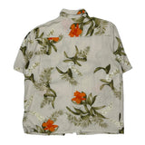 Puritan Floral Hawaiian Shirt - Large Beige Viscose