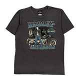 Myrtle Beach Harley Davidson Graphic T-Shirt - Medium Gray Cotton