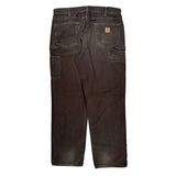 Carhartt Double Knee Carpenter Pants - 36W 34L Brown Cotton