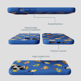 Electric Blue Fancy Frogs iPhone 12 Pro Max Case