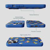 Electric Blue Fancy Frogs iPhone 13 Pro Max Case