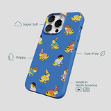 Electric Blue Fancy Frogs iPhone 13 Pro Max Case