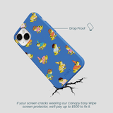Electric Blue Fancy Frogs iPhone 13 Case