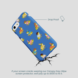 Electric Blue Fancy Frogs iPhone 6/6s/7/8/SE Case