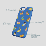Electric Blue Fancy Frogs iPhone 6/6s/7/8/SE Case