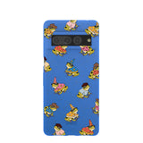 Electric Blue Fancy Frogs Google Pixel 7 Pro Case