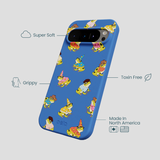 Electric Blue Fancy Frogs Google Pixel 9/9 Pro Case