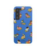 Electric Blue Fancy Frogs Samsung Galaxy S23 Case