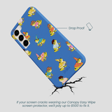 Electric Blue Fancy Frogs Samsung Galaxy S24+(Plus) Case