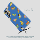Electric Blue Fancy Frogs Samsung Galaxy S25+(Plus) Case