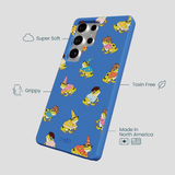 Electric Blue Fancy Frogs Samsung Galaxy S25 Ultra Case