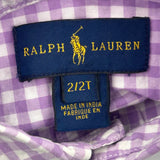 Age 2-3 Ralph Lauren Checked Shirt - 3XS Purple Cotton