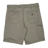 Carhartt Carpenter Shorts - 34W 10L Khaki Cotton Blend