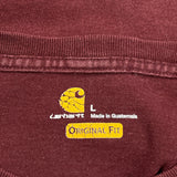 Carhartt T-Shirt - Large Burgundy Cotton