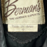 Bernmans Leather Jacket - XS Black Leather