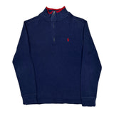 Age 10-12 Polo By Ralph Lauren 1/4 Zip - Medium Navy Cotton