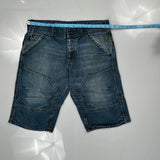 Jean Intelligence Denim Shorts - 36W 12L Blue Denim