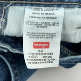 Wrangler Carpenter Shorts - 32W 9L Blue Cotton Blend